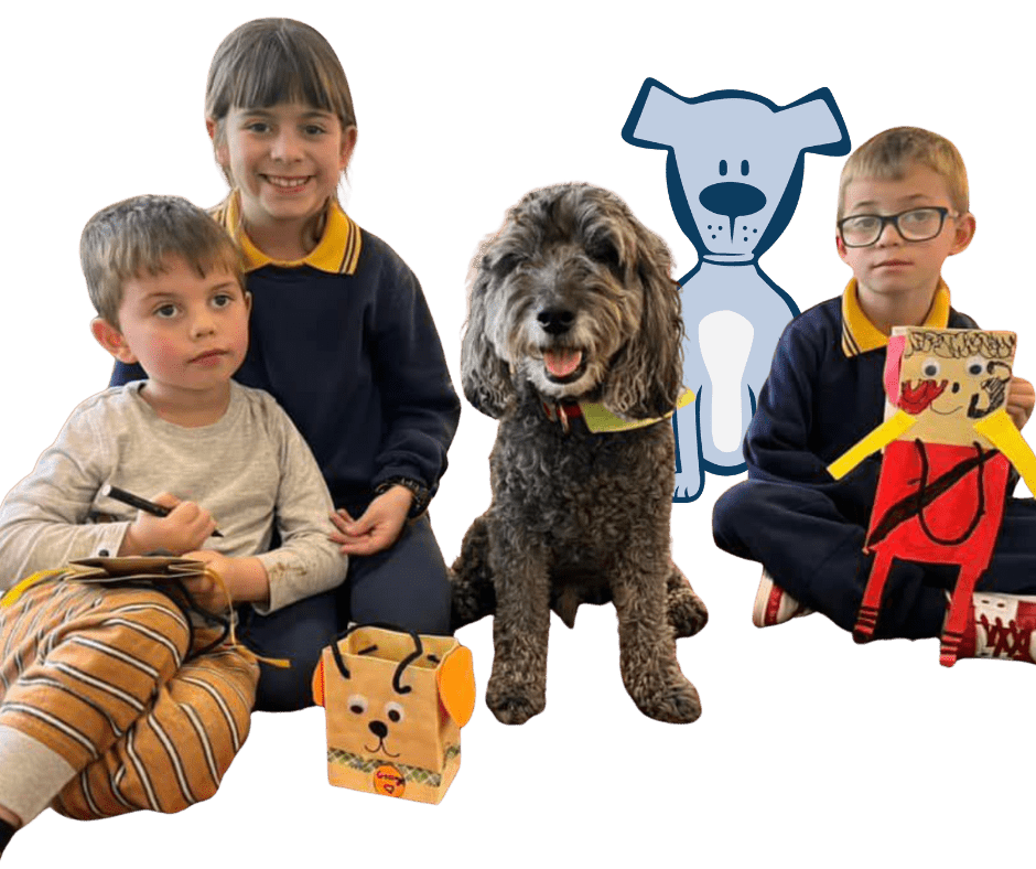 George with students Canine Comprehension