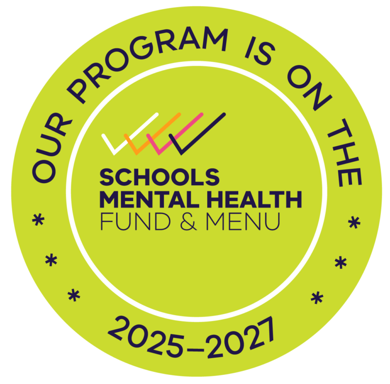 Our program is on the Victorian Department of Education's Schools Mental Health Fund & Menu